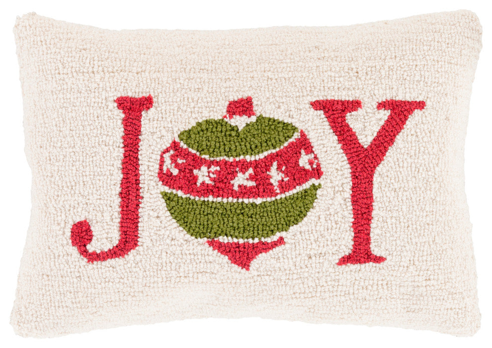 Surya Winter WIT-021 13"x19" Pillow Kit, Lime/Beige/Bright Red