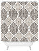 Belle13 Curly Rhombus Neutral Shower Curtain, Medium