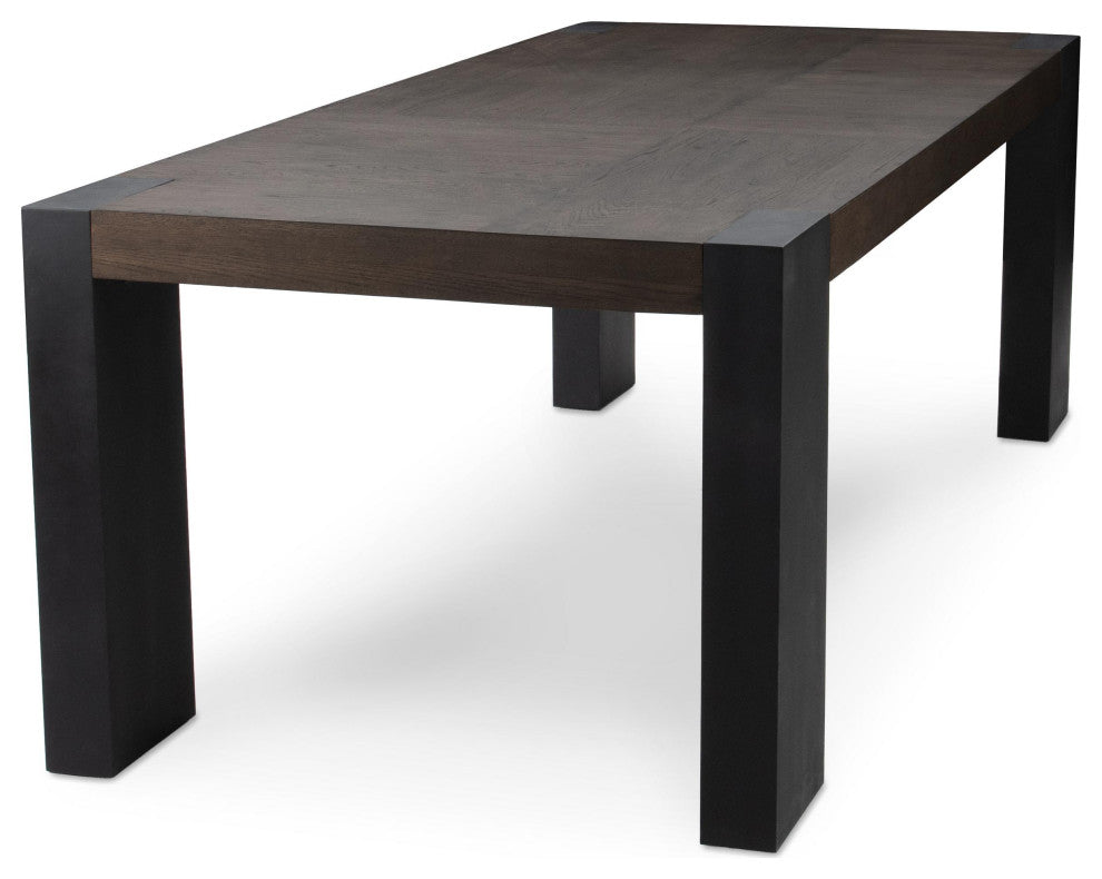 Deaven 94" Wood Dining Table, Brown