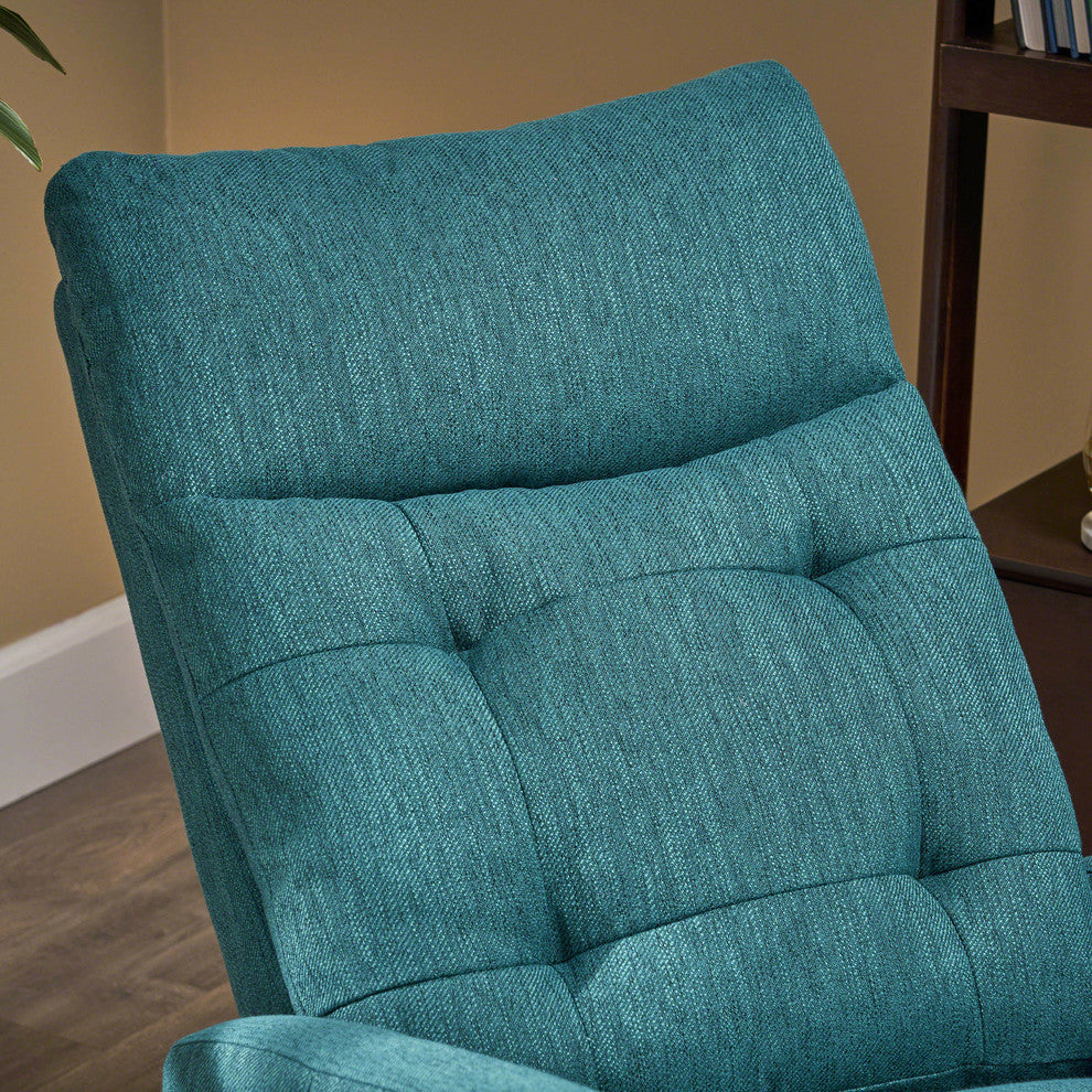 Ishtar Contemporary Glider Swivel Push Back Nursery Recliner, Teal