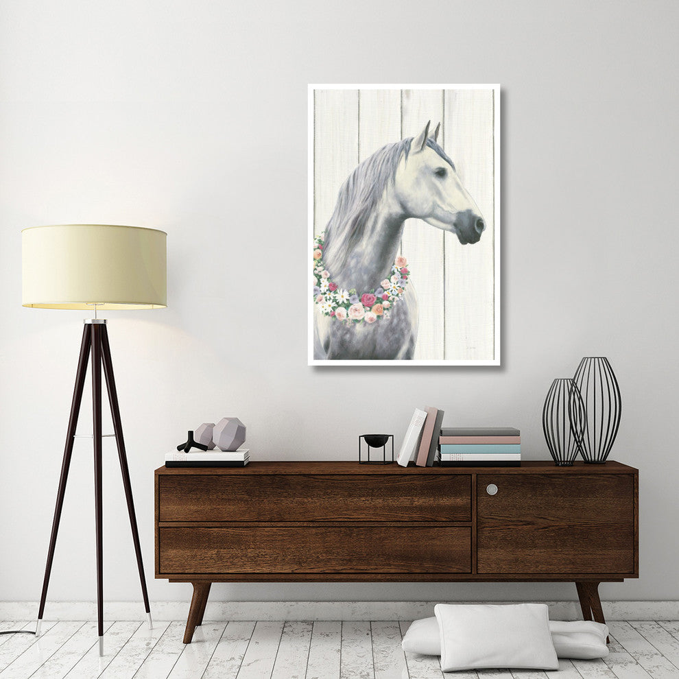 "Spirit Stallion I on Wood no Lace" Digital Paper Print by James Wiens, 34"x50"