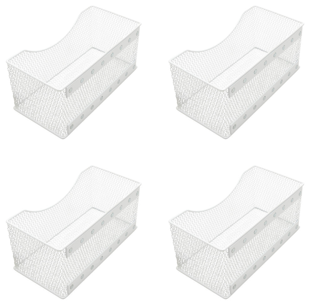 YBM Home Wire Mesh Magnetic Storage Baskets for Home Office, Set of 4
