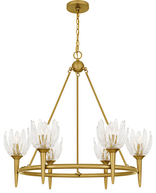 Quoizel SHA5032 Shea 6 Light 31"W Candle Style Chandelier - Brushed Gold
