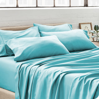 Bare Home Microfiber Pillowcases - Multi-Pack, Aqua, King, Set of 4