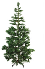 Long Needle Pine Artificial Christmas Tree, Warm Clear Micro Rice LED Lights