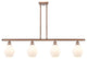 Innovations 516-4I-AC-G651-6-LED 4-Light Island Light, Antique Copper