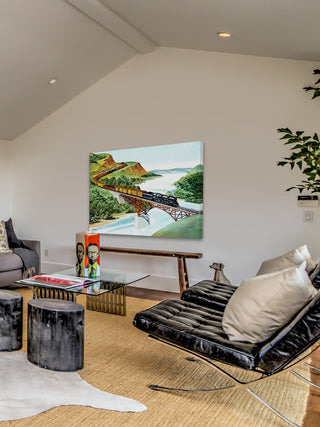 "Railway Bridge" Painting Print on Canvas by Curtis