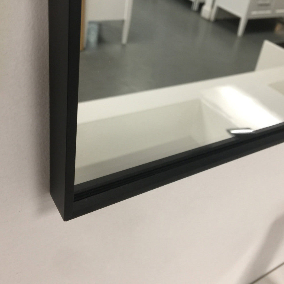 Mattox Mirror, Black, 16"w X 32"h X 1"d