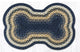 Earth Rugs DB-79 Lt. Blue / Dk. Blue / Mustard Large Dog Bone 18" x 28"