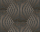 Geometric Faux Textured Wallpaper Featuring 3D Figures, 382042