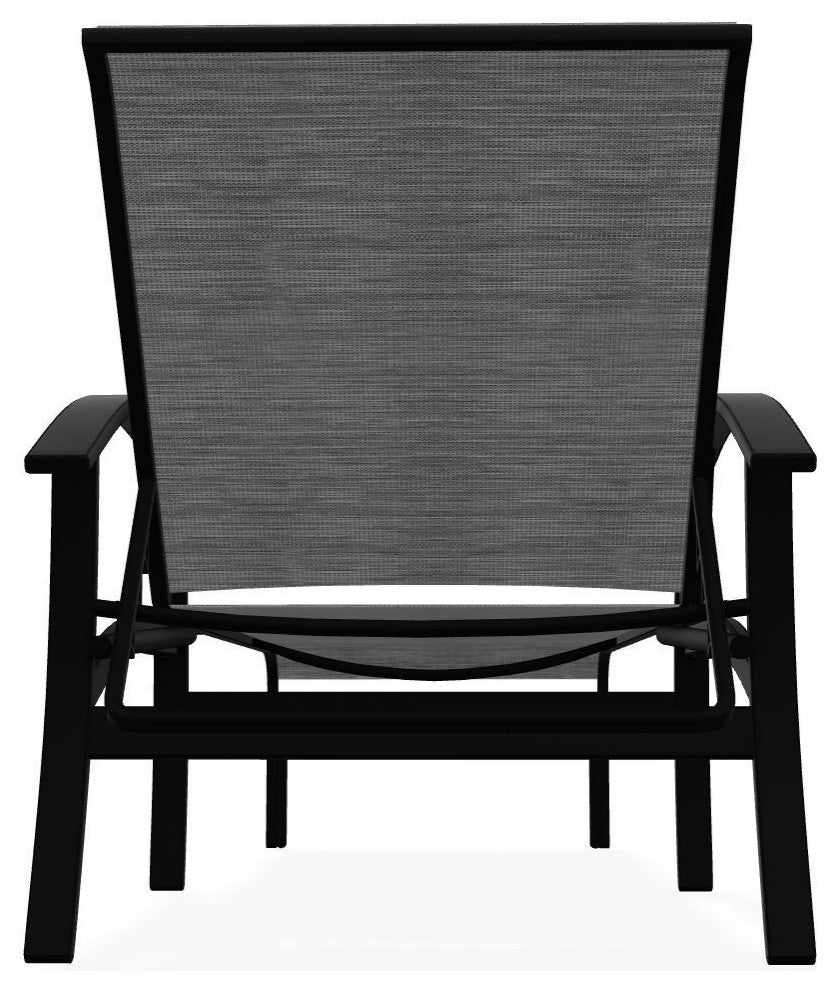 Belle Isle Sling 4-Position Outdoor Chaise Lounge, Collect Charcoal/Black