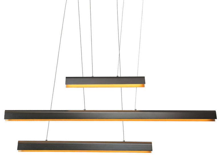 LNC 3-Tier LED Bar, 40.5" Black Modern Linear Kitchen Island Light