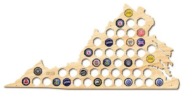 Virginia Beer Cap Map