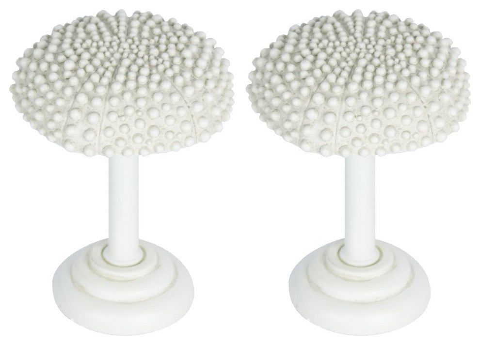 Urchin Drapery Holdback Medallion, Ivory