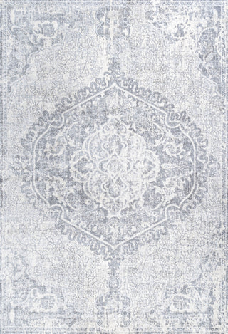 Modern Persian Medallion Gray/Ivory 3'x5' Area Rug
