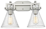 Newton Cone 2 17" Bath Vanity-Light Brushed Satin Nickel
