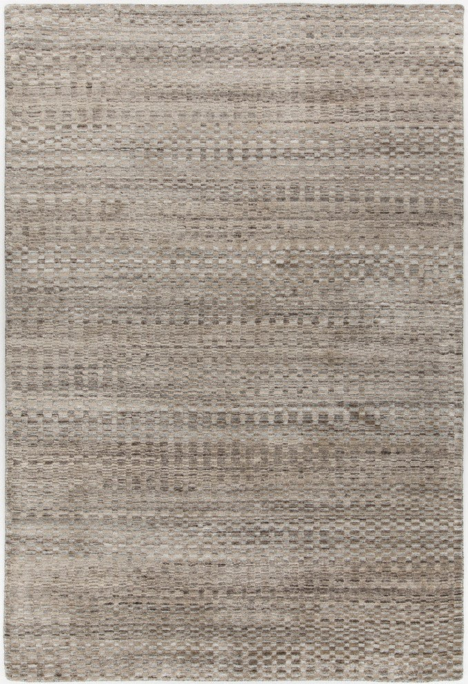Melina Handwoven Contemporary Rug, Brown/Silver, Rectangular 9'x13'