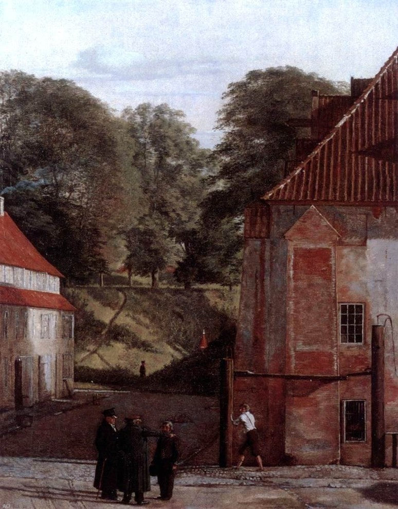 Christen Schiellerup Kobke A View of the Square in the Kastel Wall Decal