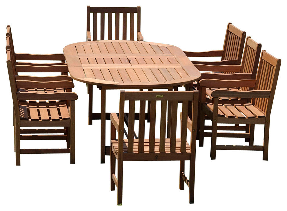 Amazonia Milano 9-Piece Grand Oval Extendable Deluxe Patio Dining Set
