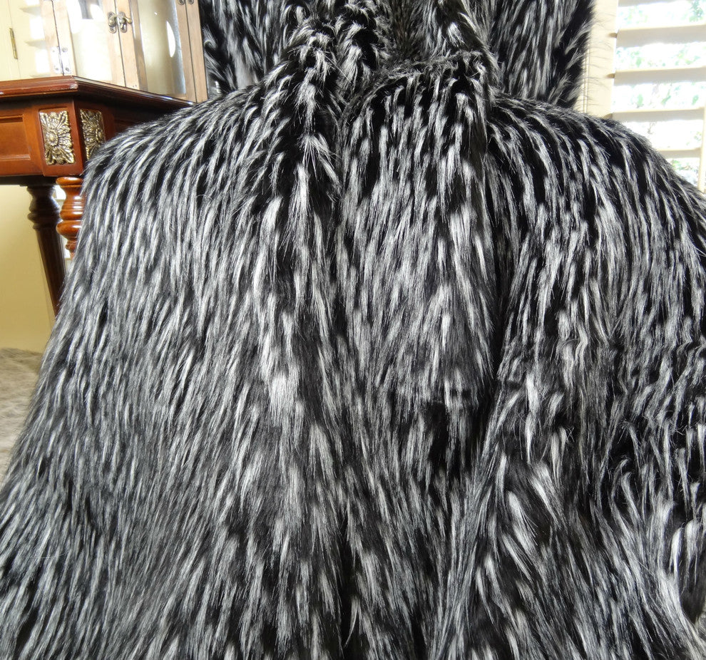 Plutus Wolf Faux Fur Handmade Throw Blanket, 60x72