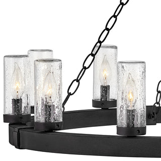 Hinkley Sawyer Outdoor Chandelier, Black, 12 Light