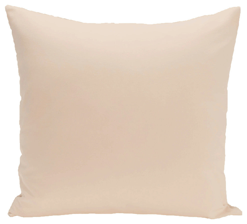 Solid Pillow, Sand, 18"x18"