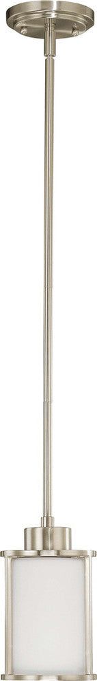 Nuvo Odeon 1-Light Incandescent Pendant Light Fixture, Brushed Nickel