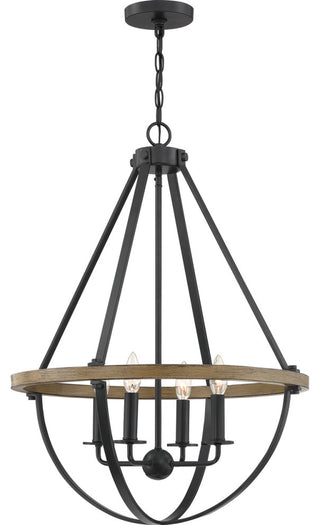 Quoizel BRL2823EK Four Light Pendant, Earth Black Finish