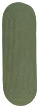 Colonial Mills Rug Reversible Flat-Braid, Oval Runner Moss Green Runner, Oval