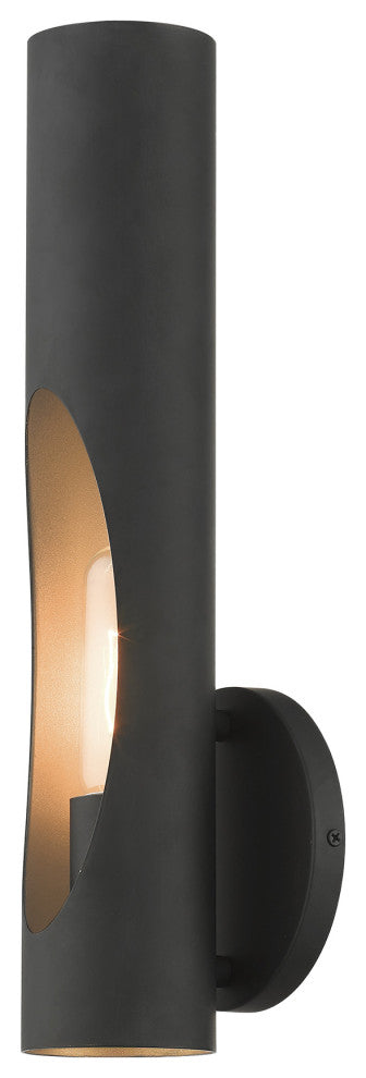 Black Contemporary, Minimal, Industrial, Urban, Sleek Single Sconce