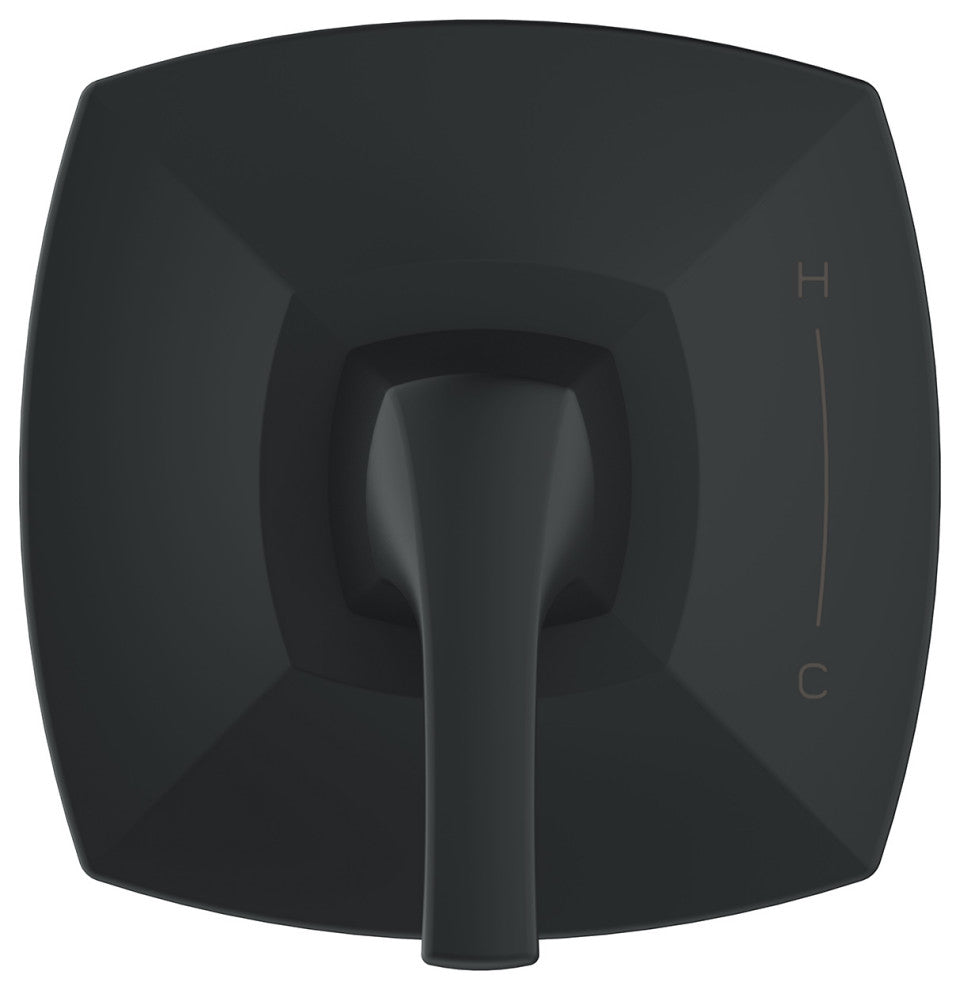 Vaughn Single Handle Valve Only Trim Kit, Satin Black