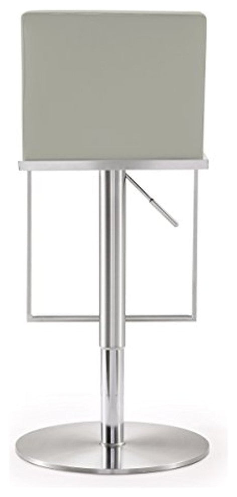 Amalfi Light Grey Stainless Steel Barstool - Grey