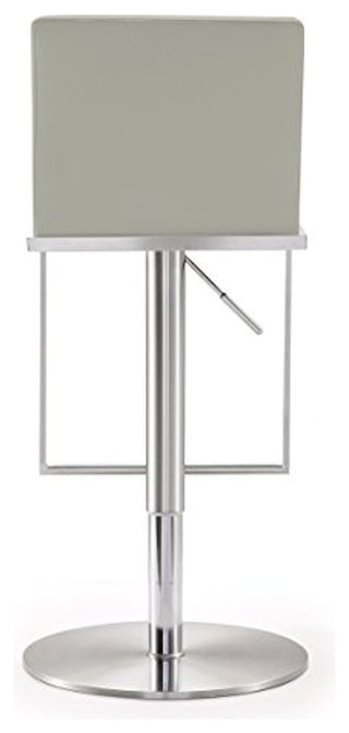Amalfi Light Grey Stainless Steel Barstool - Grey