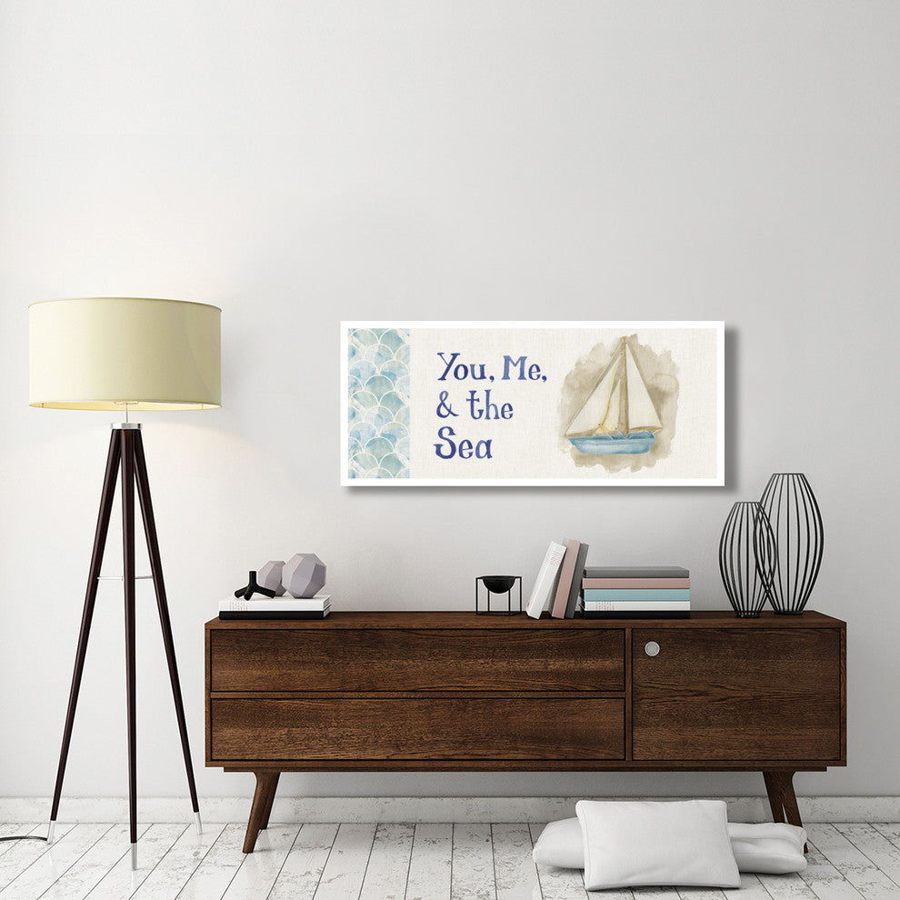 "New Horizons VI Words" Digital Paper Print by Elyse DeNeige, 52"x22"