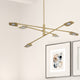 Cari Modern 6 Light Aged Brass White Metal Chandelier