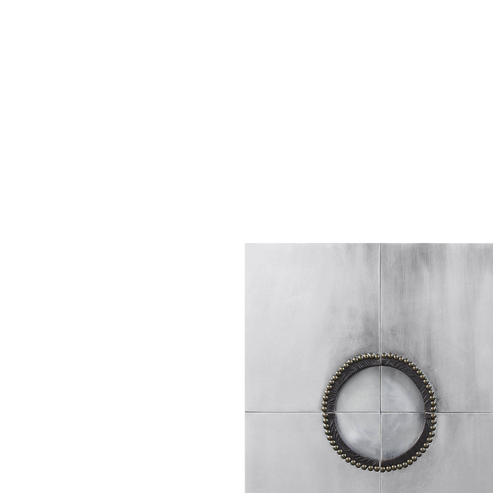 Yoela Wine Cabinet, Leather, Aluminum