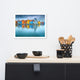 Blue Morning at Waters Edge Landscape Framed Photo Paper Wall Art Prints, White, 12" X 16"