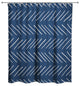 Modern Chevron Shower Curtain, Navy and White