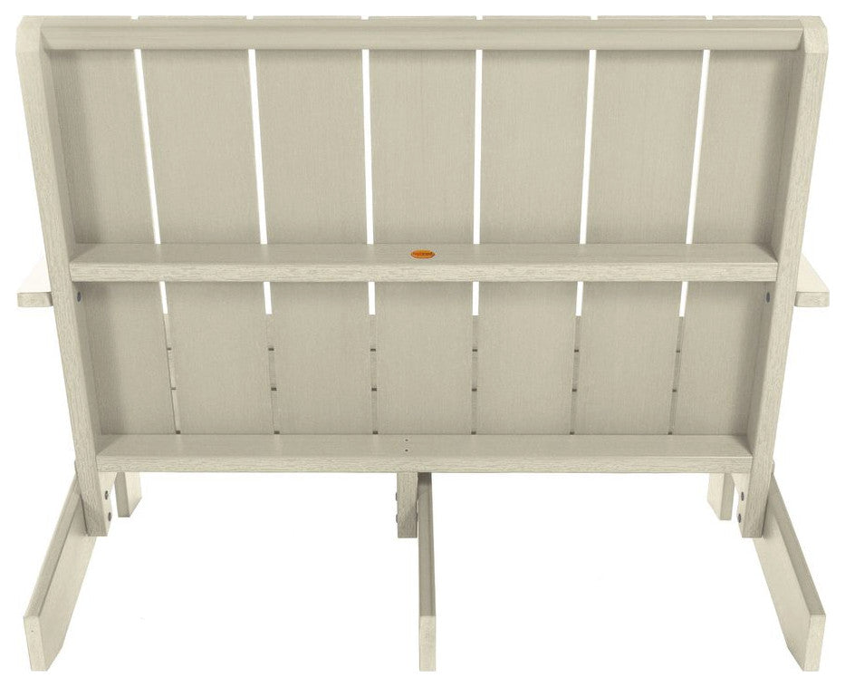 Italica Modern Double Wide Modern Adirondack Chair, Whitewash