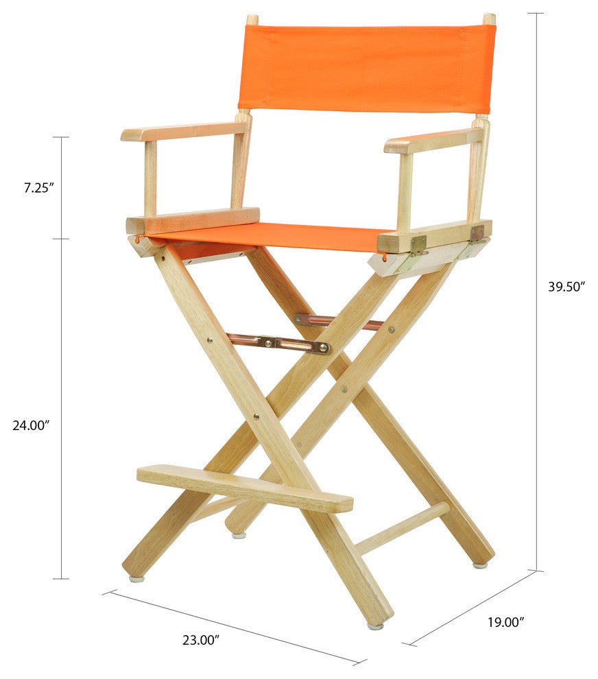 024" Director's Chair Natural Frame-Tangerine Canvas