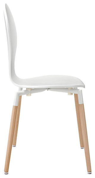 Modern Contemporary Kitchen Wood Dining Chair White