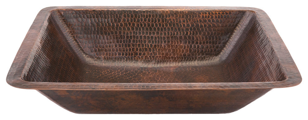 Premier Copper Products BSP2_LREC19DB 19" Under Counter Copper Sink Package