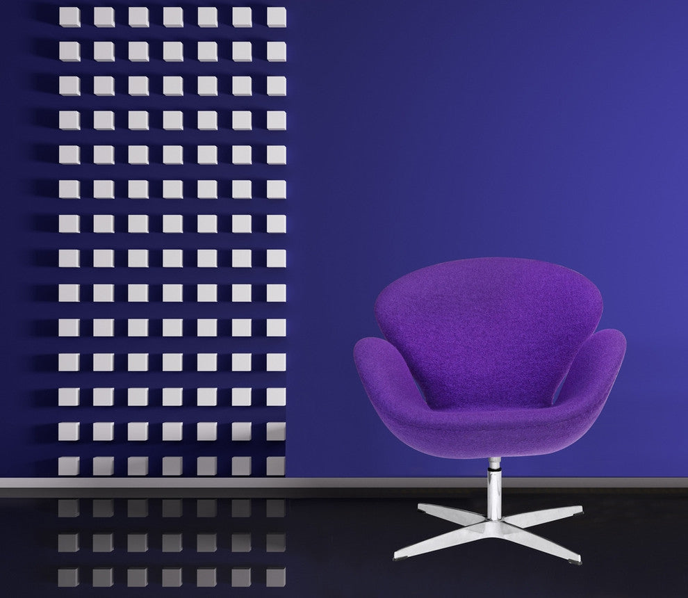 Modern Classics Swan Chair Fabric, Purple