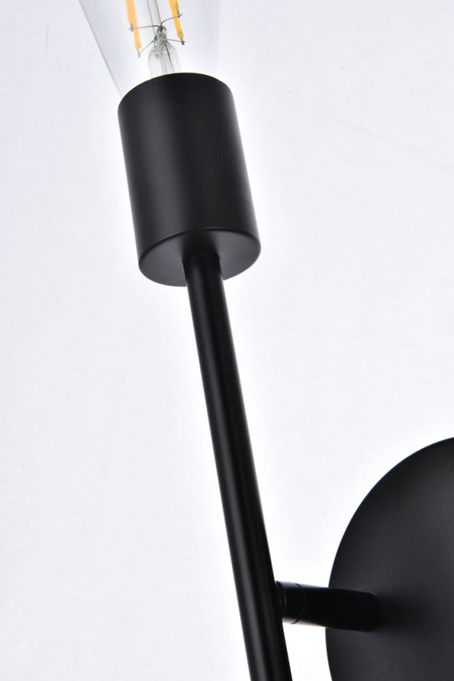 Alfie 2-Light Wall Sconce, Black