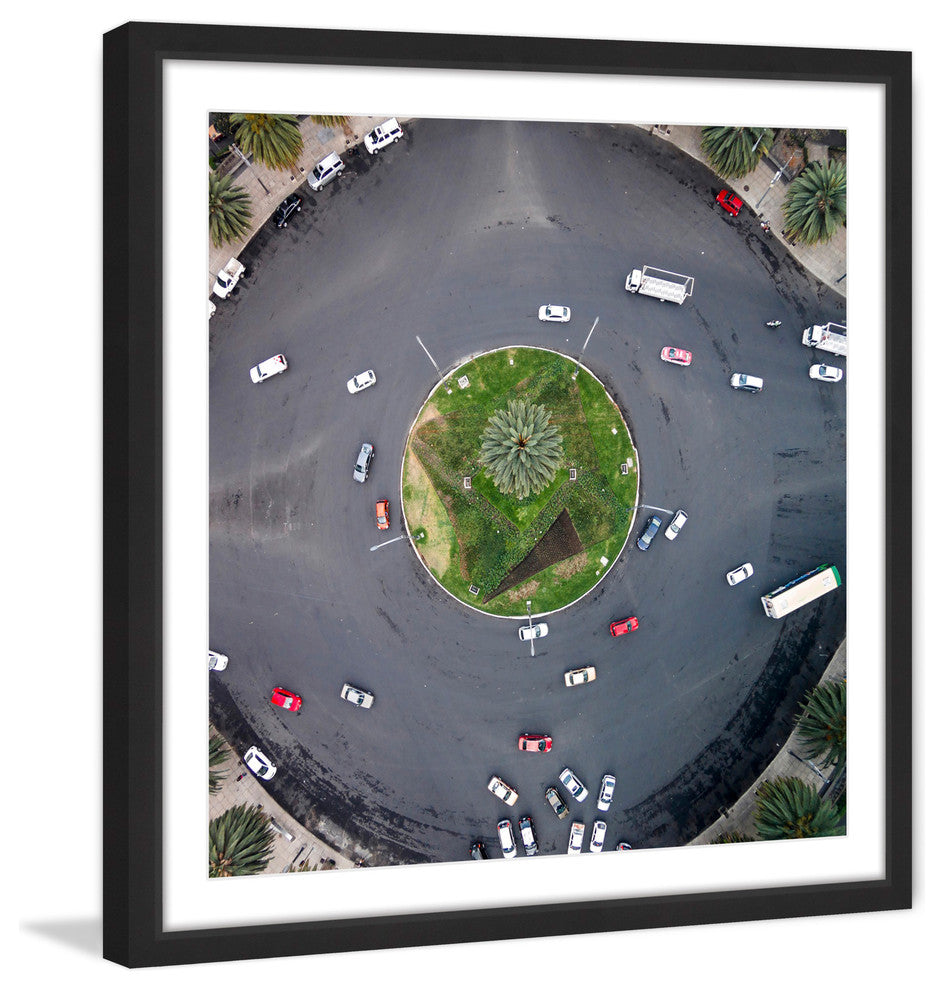 "Traffic Confusion" Framed Painting Print by Karolis Janulis