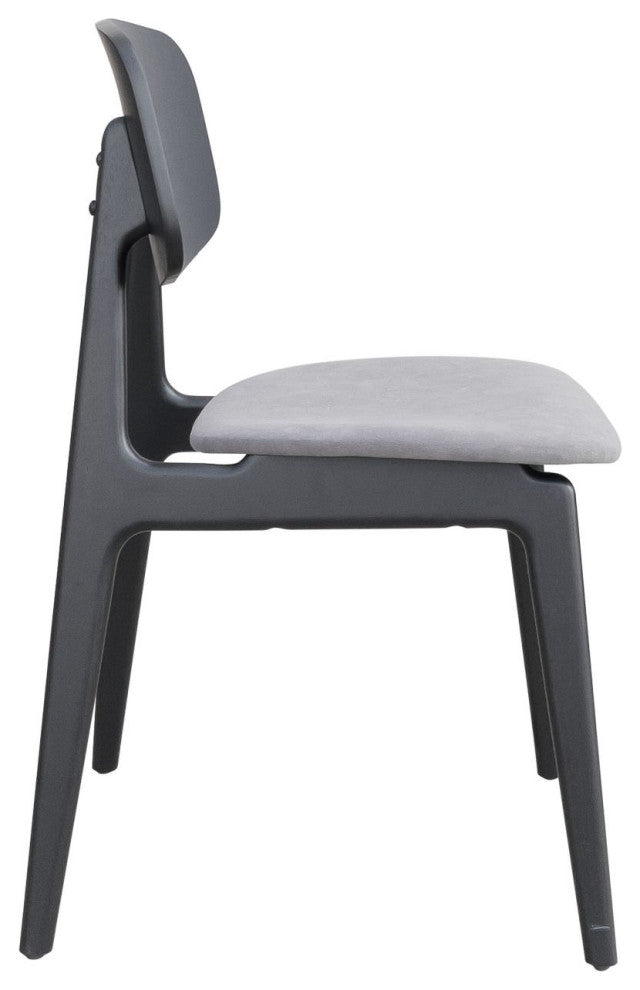 Othello Dining Chair, Set of 2 Gray/Black