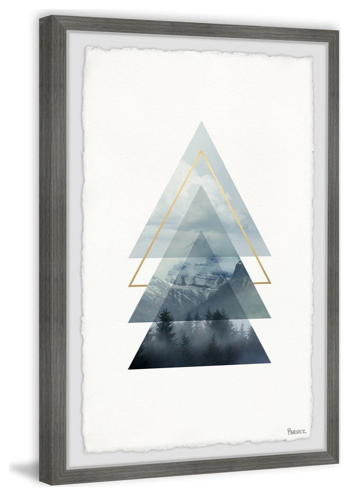 "Triangular Forest" Framed Painting Print, 16"x24"