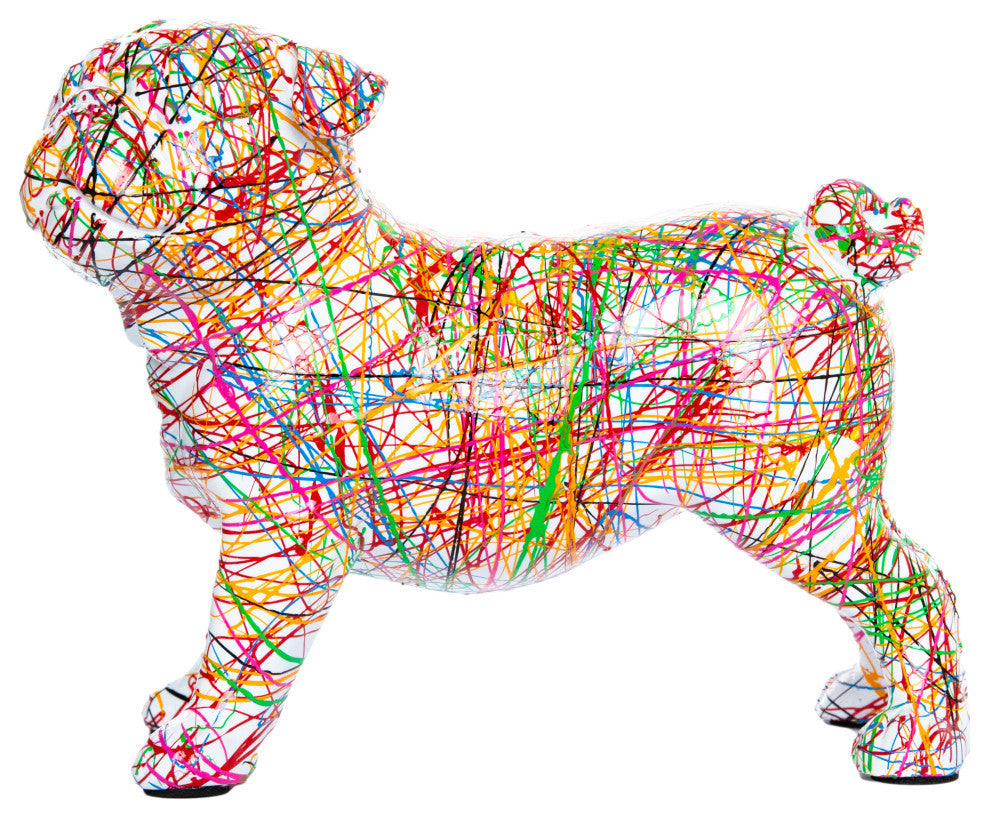 Interior Illusions Plus Expressionist Standing Bulldog , 9" Long