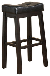 Set of 2 Bar Stools,, Black and Cappuccino