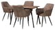 Chae Transitional 5-Piece Dining Set, Black